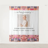 In het liefhebben van geheugen Foto Bright Floral  Wandkleed (Voorkant)