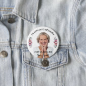 In het liefhebben van geheugen. Foto-Button person Ronde Button 7,6 Cm (In situ)