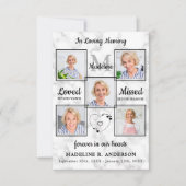 In het liefhebben van geheugen foto collage Funera Bedankkaart (Voorkant)
