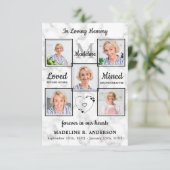 In het liefhebben van geheugen foto collage Funera Bedankkaart (Staand voorkant)