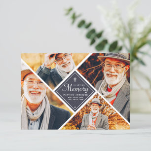 In het liefhebben van geheugen Modern Cross Multi  Bedankkaart