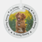In het liefhebben van geheugen Modern Dog Photo Pe Glas Ornament (Voorkant)