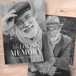 In het liefhebben van geheugen Modern Elegant Phot Bedankkaart