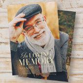 In het liefhebben van geheugen Modern Elegant Phot Bedankkaart