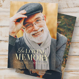 In het liefhebben van geheugen Modern Elegant Phot Bedankkaart