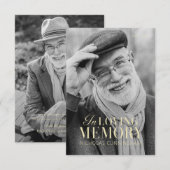 In het liefhebben van geheugen Modern Elegant Phot Bedankkaart (Voorkant / Achterkant)