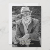 In het liefhebben van geheugen Modern Elegant Phot Bedankkaart (Achterkant)