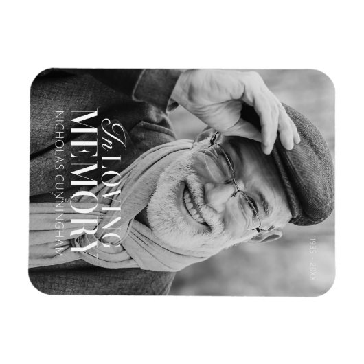 In het liefhebben van geheugen Modern Elegant Phot Magneet (Horizontaal)