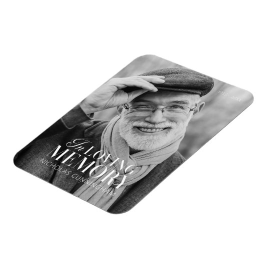 In het liefhebben van geheugen Modern Elegant Phot Magneet (Linkerzijde)