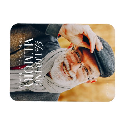 In het liefhebben van geheugen Modern Elegant Phot Magneet (Horizontaal)