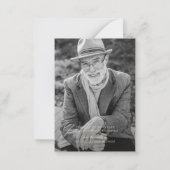 In het liefhebben van geheugen Modern Elegant Phot Notitiekaartje (Achterkant)