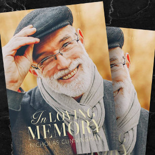 In het liefhebben van geheugen Modern Elegant Phot Notitiekaartje