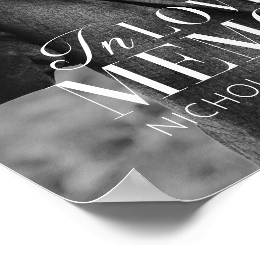 In het liefhebben van geheugen Modern Elegant Phot Poster (Hoek)