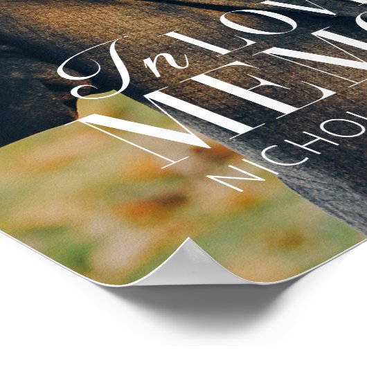 In het liefhebben van geheugen Modern Elegant Phot Poster (Hoek)