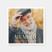 In het liefhebben van geheugen Modern Elegant Phot Servet (Voorkant)