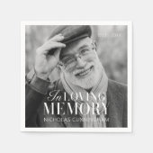 In het liefhebben van geheugen Modern Elegant Phot Servet (Voorkant)