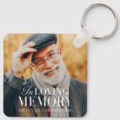 In het liefhebben van geheugen Modern Elegant Phot Sleutelhanger (Achterkant)