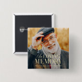 In het liefhebben van geheugen Modern Elegant Phot Vierkante Button 5,1 Cm (Voorkant /achterkant)