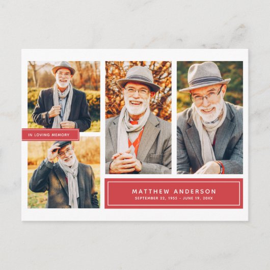 In het liefhebben van geheugen Moderne Kleur Multi Briefkaart (Voorkant)