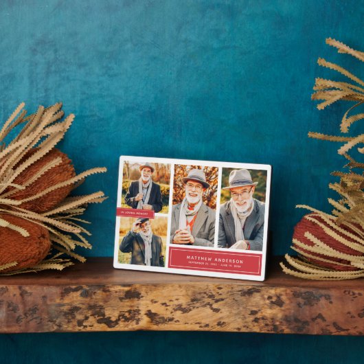 In het liefhebben van geheugen Moderne Kleur Multi Fotoplaat (Zijkant)