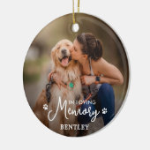 In het liefhebben van geheugen - schildert Pet Dog Keramisch Ornament (Links)