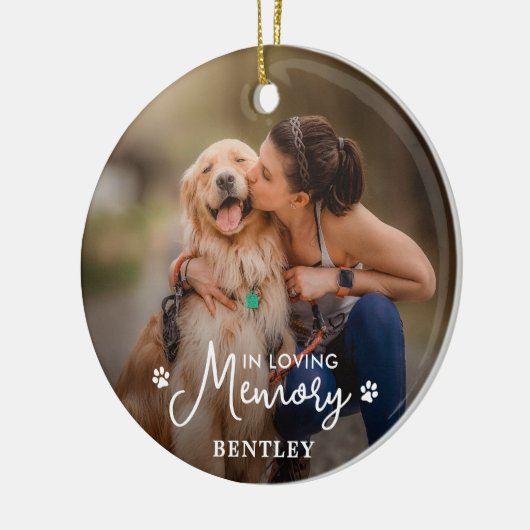 In het liefhebben van geheugen - schildert Pet Dog Keramisch Ornament (Links)