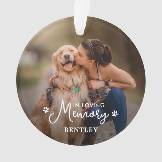 In het liefhebben van geheugen - schildert Pet Dog Ornament (voorkant)