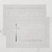 In het liefhebben van geheugen Silver Cross Funera Kaart (Voorkant / Achterkant)