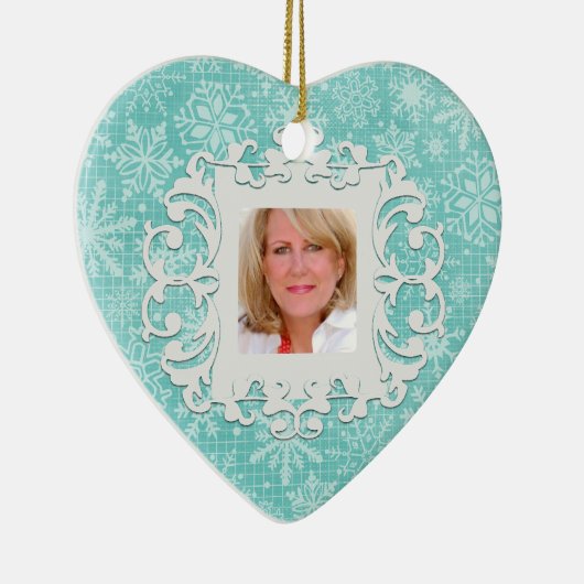 In het liefhebben van Geheugen Snowflake Persoonli Keramisch Ornament (Rechts)