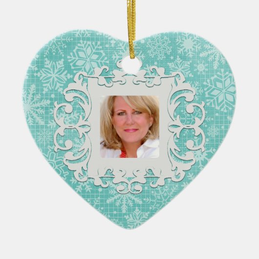 In het liefhebben van Geheugen Snowflake Persoonli Keramisch Ornament (Voorkant)