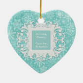 In het liefhebben van Geheugen Snowflake Persoonli Keramisch Ornament (Achterkant)