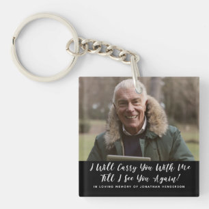 In het liefhebben van geheugen van foto sleutelhanger