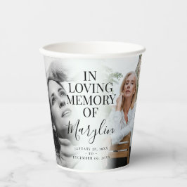 In het liefhebben van geheugen voor en na fotosymp papieren bekers