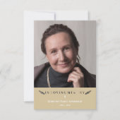 In het liefhebben van geheugenfotominimalistisch d notitiekaartje (Voorkant)