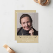 In het liefhebben van geheugenfotominimalistisch d notitiekaartje (Voorkant / Achterkant in situ)