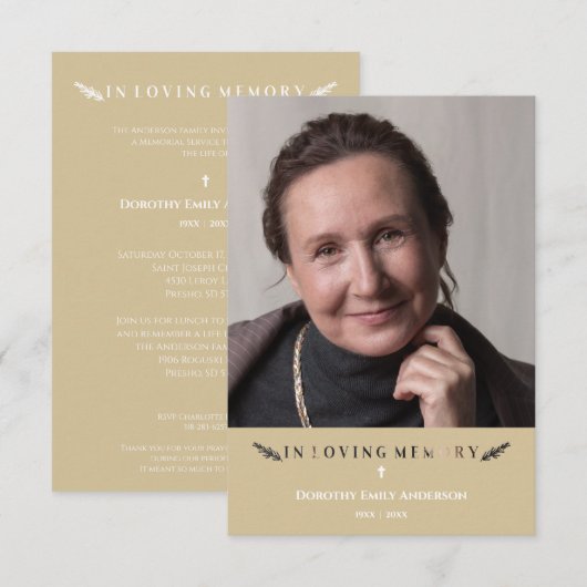 In het liefhebben van geheugenfotominimalistisch d notitiekaartje (Voorkant / Achterkant)