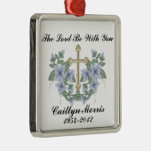 In het liefhebben van geheugenherdenking kerstvers metalen ornament (Rechts)