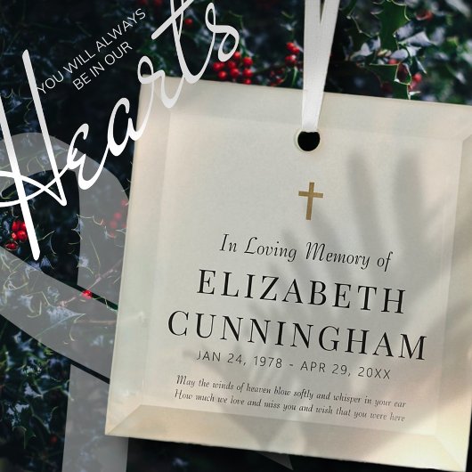 In het liefhebben van geheugenherdenkingsgeheugen  glas ornament