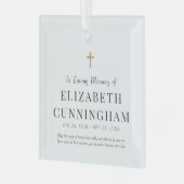 In het liefhebben van geheugenherdenkingsgeheugen  glas ornament (Voorkant links)