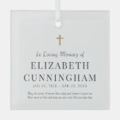 In het liefhebben van geheugenherdenkingsgeheugen  glas ornament (Voorkant)