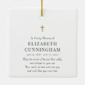 In het liefhebben van geheugenherdenkingsgeheugen  keramisch ornament (Achterkant)