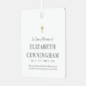 In het liefhebben van geheugenherdenkingsgeheugen  metalen ornament (Voorkant links)