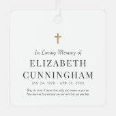 In het liefhebben van geheugenherdenkingsgeheugen  metalen ornament (Voorkant)