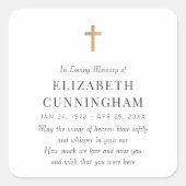 In het liefhebben van geheugenherdenkingsgeheugen  vierkante sticker (Voorkant)