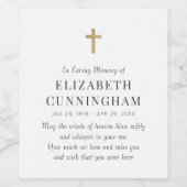 In het liefhebben van geheugenherdenkingsgeheugen  wijn etiket (Enkel label)