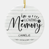 In het liefhebben van geheugenkat of dog gedenktek keramisch ornament (Voorkant)