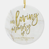 In het liefhebben van Gepersonaliseerde Foto Memor Keramisch Ornament (Voorkant)