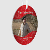 In het liefhebben van Gepersonaliseerde Memorial F Ornament (voorkant)