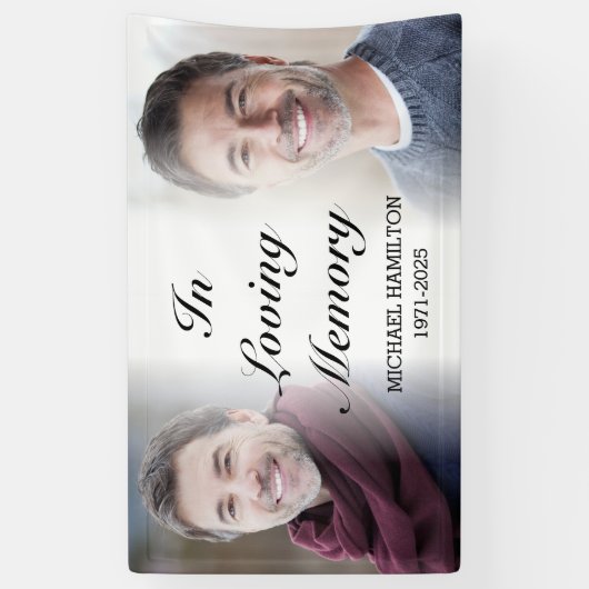 In het liefhebben van Gepersonaliseerde Memorial F Spandoek (Verticaal)