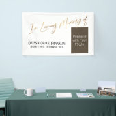 In het liefhebben van Gold-geheugen op witte fotor Spandoek (Beurs)